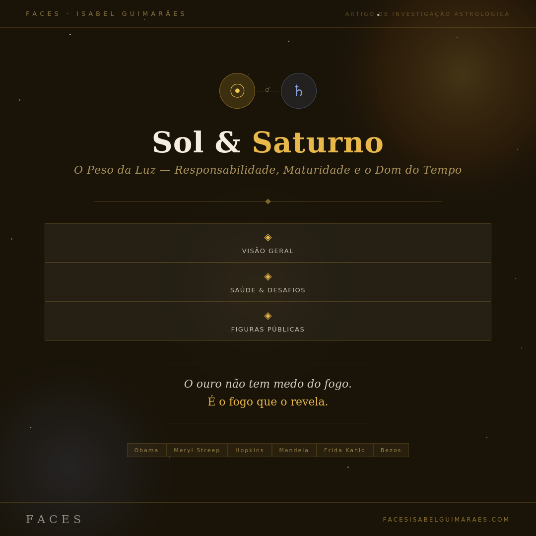 Sol em Conjunção com Saturno